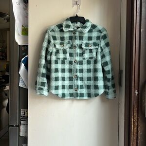 Kids Green Cozy Sweater with Classic Pattern